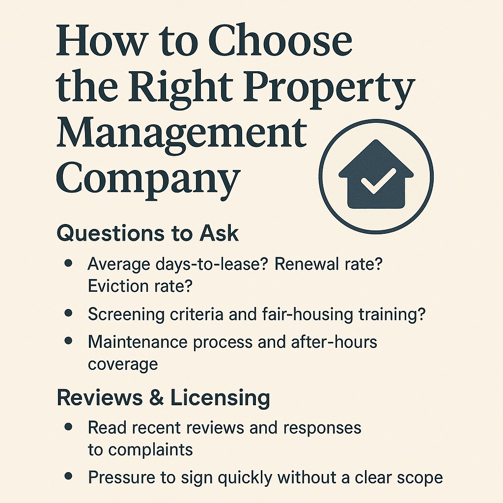 How to Choose the Right Property Management Company