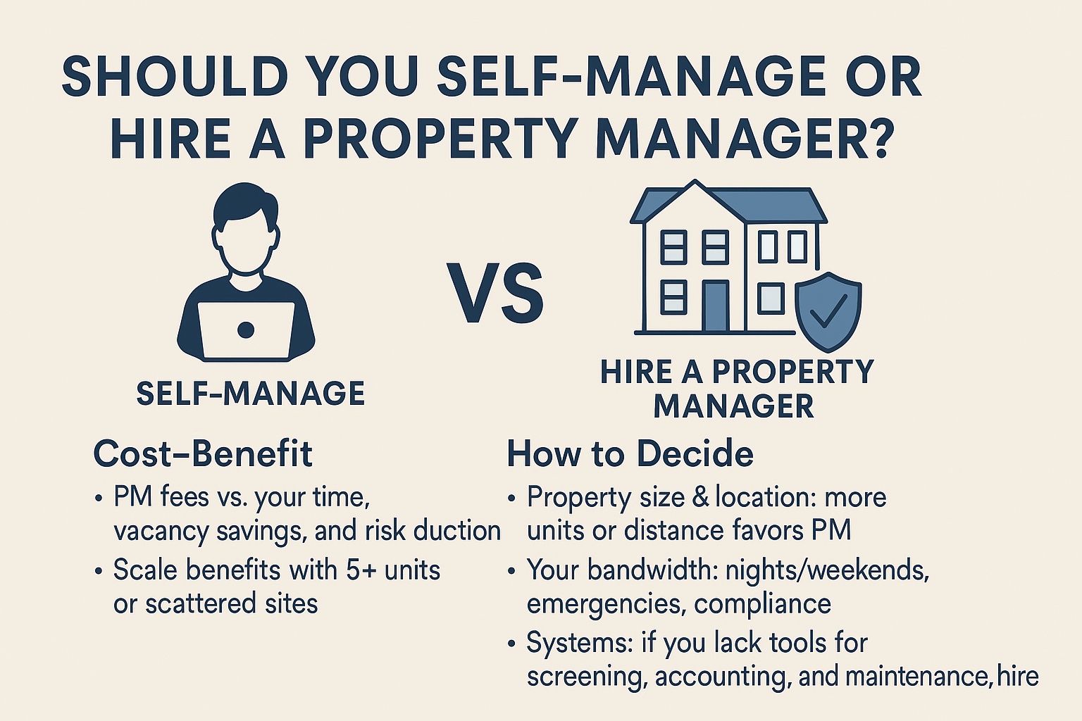 Should You Self-Manage or Hire a Property Manager?